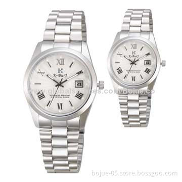 2014 Hot Sale K-BURJ Men's Business Wristwatches, Made of Stainless Steel, Etched Surface